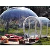 Bulle gonflable tente maison dôme Showroom en plein air clair avec 1 tunnel pour le camping pour photo écologique Taille: 3mx5m (diamètre x longueur)