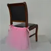 45cm*35cm Wedding Chair Cover 2017 Tulle Tutu Birthday Party Chair Cover for Baby Shower Quinceanera Holiday Tutu Chair Skirt