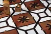 Luxe villa's kunst parket houten vloeren jade marmer witte kleur Indonesia palissander hardhouten vloer balsamo rode afgewerkte medaillon inlay