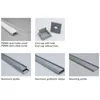 10 X 1M sets/lot Anodized silver aluminium square profile and Al6063 T6 U type led recessed profile for ceiling or wall lamps