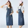 Großhandel - OHRYIYIE Neue Denim-Kleid Frauen 2017 Sommer Frühling koreanische Mode Strap Denim Kleider Sommerkleid mit Loch Overalls Jeans Kleid