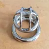 Yeni Kilit Tasarım 52mm Kafes Uzunluğu Paslanmaz Çelik Süper Küçük Erkek Iffet Cihazları 1 "Erkekler Için Kısa Cock Cage