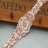 Artesanal de Ouro Rosa Strass Apliques de Casamento Cinto de Cristal Claro Costura em Caixilhos de Noiva Vestidos de Casamento Caixilhos de Noiva Acessórios T17