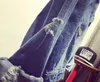 Großhandel - Mode Vintage Jeansjacke Damenmode Briefdruck ausgeschnittene Jeansjacken und Mäntel 2016 Frühling neue Taschen Chaquetas Mujer