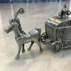 Fairytale Pumpkin Coach First Tooth and Curl Party Keepsake Box Vintage Alloy Pewter Home Decoration Crafts Newborn Baby Christen Gifts