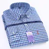 Wholesale- 2022 Men's Dress Shirt Autumn Winter Mens Long Sleeve Plaid Male High Quality Cotton Casual Shirts Hommes Camisa AZ100