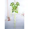 10pcs Artificial Wisteria Fake Hanging Vine Silk Foliage Flower Leaf Garland Plant Home Decoration Colors for choose