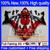 Injektion för Honda CBR1000RR 2004 2005 1000RR 1000 RR CBR1000 04 05 Fairing Kit Gratis frakt A516