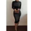 新しい女性のセクシーなスリムファッションヨーロッパスタイルのハイネッククラブウェアナイトウェアボディコンドレス8色