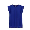 Wholesale- Women T-shirt Chiffon Clothing Summer Lady Shirt Sale Ruffle Short Sleeve Tops Camiseta1