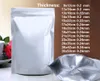 17x24cm Stand Capacity Large Aluminum Foil Zip Lock Packaging Mylar Bag Baking Food Tea Smell Saver Laminating Heat Sealing Reusable Package