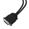 Freeshipping New DMS-59 DMS59 59PIN DVI Male till 2-port VGA Female Video Y Splitter Kort kabel 1 PC till 2 Monitor