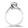 Lucky Design Micro Insert 0 8CT synthetischer Diamant weiblicher Engagemege-Ring aus massivem Sterlingsilber, Versprechen, Liebe, Vorschlag, feiner Ring234S