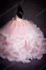 Graduation Dresses Kids Sequins Princess Flower Girl's Dresses with 3D Florals and Ruffles Skirt Real Photos Blush Girls Birthday Gowns