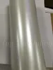 Autocollants Film d'enveloppe de vinyle de chrome de perle blanche satinée avec sans bulles d'air / libération couvrant les graphiques de style feuille de couverture rouleau de 1,52x20 m