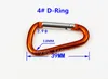 7 Färg 45 BDRING CARABINER RING KEYRINGS Key Chain Camp Snap Clip Hook Keychains vandring Aluminium Metall Rostfritt stål Hiking6283039