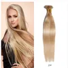 Pre Bonded U Tips Hair Extensions Italienska Keratin Fusion Hair Extension Brasilian Remy Human Hair 1g / Strand 100pcs / Lot # 12 # 18 # 27 Nail Tips