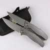 Green thorn F7 Flipper folding knife bearing M390 blade TC4 Titanium handle outdoor camping hunting pocket fruit knife EDC tools