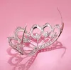 Neue günstigste Kronen Haarschmuck Strass Juwelen Hübsche Krone ohne Kamm Tiara Haarband Bling Bling Hochzeitszubehör LY50D