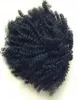 短い変態巻き巻きの人間の髪の巾着ポニーテールクリップバージンブラジルのヘアジェットブラックナチュラルパフのための黒人女性100g-140g