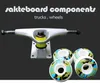 Skate b Ruote per camion Combo Skateboard Truck da 5 pollici Cuscinetti ABEC-9 Hardware da 29 mm Hardware per riserpad da 3 mm Ruote da skateboard PU da 100 A Ruote per camion da crociera Cruiser