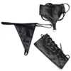 Svart Kvinnor Punk Gothic Faux Läder Lace-up Zipper Underkläder Ställ bustier Sexig Corset Nightclub Party Costume