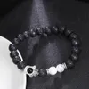 Perles de prière en pierre de lave naturelle Bracelet perlé Hamsa charmes de main Bracelet de paume de Fatima femmes hommes mode diffuseur antifatigue Jew4714059