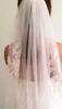 Sell Diamond Veils Short Designer Single Cut Applique Crystal Elbow Length One Layer Wedding Veil With Comb High Quality 6005578