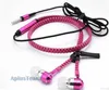 Dragkedja hörlurar headset 35mm Jack Stereo Bass Earuds inear Zip Mic Colorful Headphone för iPhone 7 6 Plus Samsung S6 MP3 MP47528943