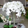 Elegante künstliche Phalaenopsis-Blumen, 90 cm/35 Zoll Länge, Schmetterlings-Orchideen-Blumenstrauß für Zuhause, Ornament, Hochzeitsdekoration, 8 Farben, kostenloser Versand