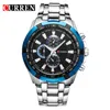 CURREN Montres Hommes Montres À Quartz Top Marque De Luxe Hommes Montres-Bracelets Militaires En Acier Inoxydable Montre De Sport Étanche Montre À Quartz