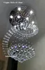 Luxury Led Raindrop Chandelier Crystal Pendant Light GU10 Staircase Lamp For Living Room Bedroom