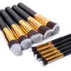 10st Kabuki Makeup Brush Sets Kit Professional Foundation Eyeshadow Face Powder Cosmetics Gör upp borstar Verktyg