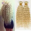 Irina schoonheid haar diepe golf stijl maagdelijke Braziliaanse 613 haarextensions blonde diep krullend 3pcs lot honing lichtste blonde haarbundels