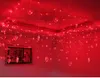 4 M 18 adet Kalp Aşk LED Perde Işık Renkli Dize Şerit Festivali Tatil Perdesi Düğün Işıkları Garlands Parti Dekor