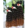 Freetress Włosy Głębokie Wave Syntetyczne Włosy Kolor 27 Jerry Curl Syntetyczne Przedłużanie Włosów Purpurowe oplatanie Crochet Braid Weaves Hurtowy Marley
