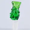 Women head Glass Bong Bowl 14mm &18 mm New Cool Glass Smoking Water Pipe Accessories in Multi Color