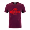 Moda cerveja corona extra banda impressão camiseta masculina de fitness verão algodão manga curta crossfit tshirts DIY-0060D287x