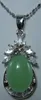 Bijoux Collier avec pendentif en dragon de jade vert et chaîne libre