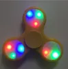 EDC Rainbow Spinner LED Tri Spinners Toys 3 Modes Luminous Light Hand Spinner with Switch ON OFF by DHL3278013