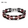 Stainless Steel Men Women Motor Bicycle Chains Bracelet Cuff Wristbands Punk Jewelry Motorcycles Brace lace Trendy Rhinestones Pulsera