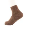 Vente en gros - 1 paire Casual Fuzzy épais chaud femmes bonbons couleurs pantoufles chaussettes dames filles chaussettes de sol chaussettes pantoufles