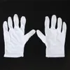 24 stks = 12 paren wit 100% katoen handschoenen portie / obers handschoenen conciërge butler snooker ruiter handschoenen