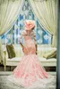 Южно-Африканская Республика Русалка Свадебные платья Светло-розовые с высоким вырезом и рукавами Свадебные платья Назад Многоуровневые свадебные платья на молнии