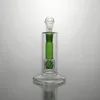 bong glass water pipes colorful water bongs with green inner showerhead bubbler 8.6 inches 18mm Bowl