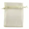 Random color500Pcs 5 * 7cm (1.96 "x 2.75") Sheer Drawstring Organza Jewelry Pouches Wedding Party Christmas Favor Gift Bags