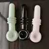 Wholesale color glass straight bongs,colorful glass pipe Handle Pipes Smoking Pipes Hand Blown Recycler Best Oil Burner
