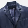 メンズジャケット卸売 -  2021ファッションスーツカラーメンズレザー＆コート男性レザースエードスリム服ソフトフェイク服