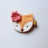 Łuki włosy Nowy w stylu koreański Księżniczka Baby dziewczyny Feel Hair Clips Bowknot 10pcs/Lot Cartoon Design Fox z wełnianym kwiatowym spinki do włosów