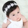 10pcs del cordón de Hairbands lindo muchachas de flor de pera de Kawaii sólido gasa floral suave recién nacido Diademas Accesorios Headware